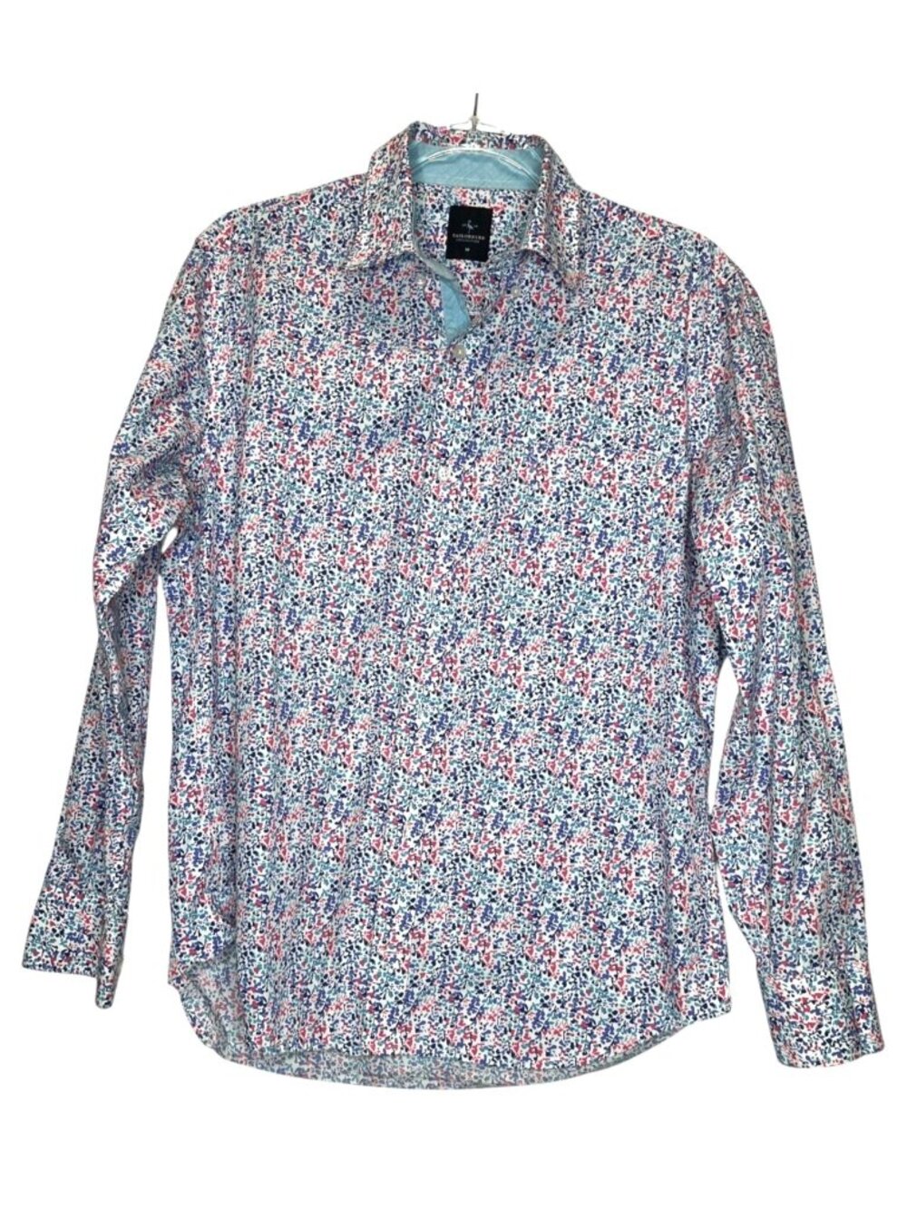 Tailorbyrd Collection Shirt Mens M Multicolor Floral Print Cotton Button Up
